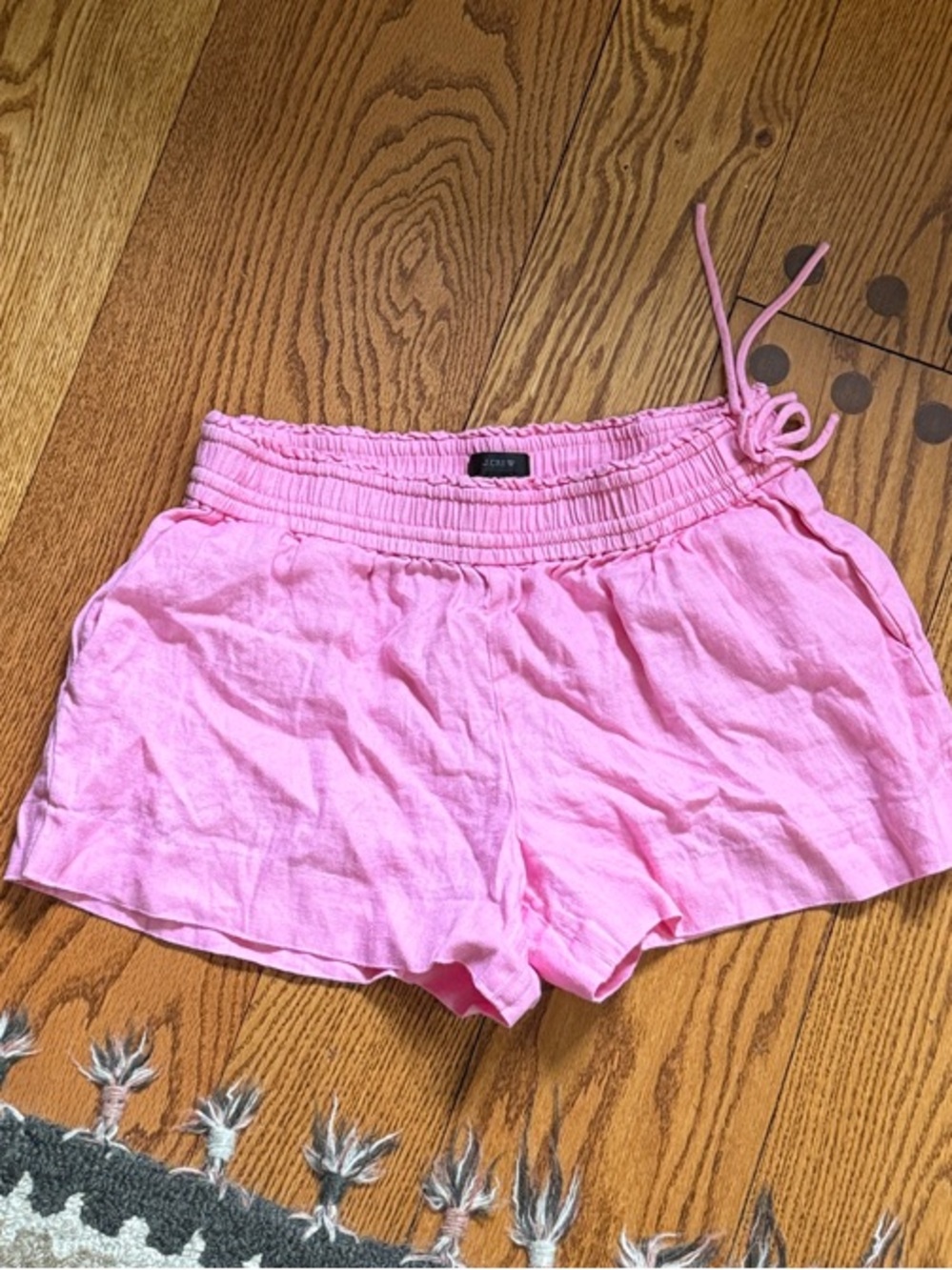 J. Crew Women’s Pink linen Drawstring Shorts